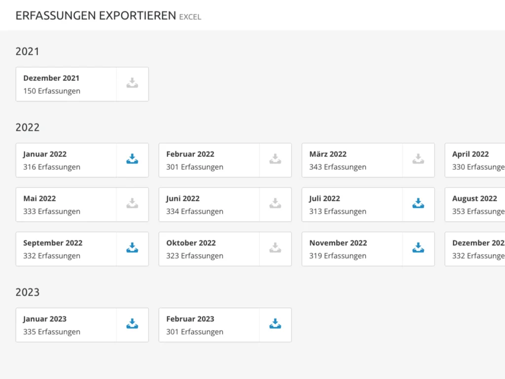 Export der erfassten Stunden aus neunzeit als PDF oder Excel-Datei